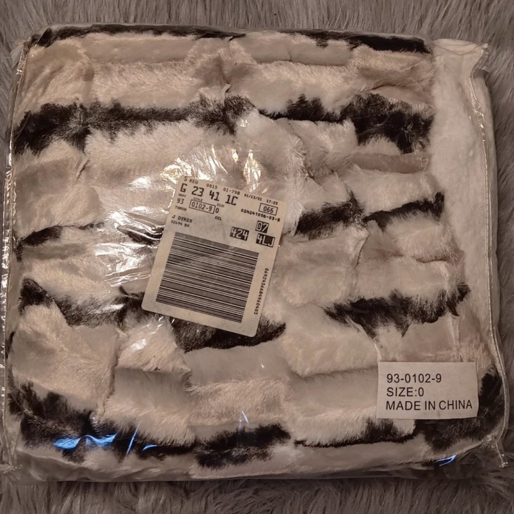 Brown striped throw